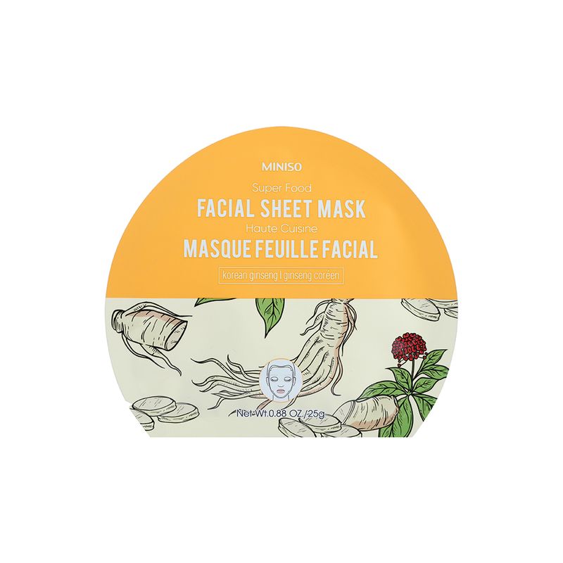 Mascarilla-facial-super-food-ginseng-coreano-Miniso-1-28875
