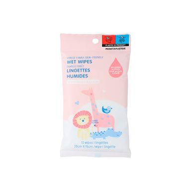Toallitas húmedas aptas para la piel de forest family 10 toallitas -  Miniso