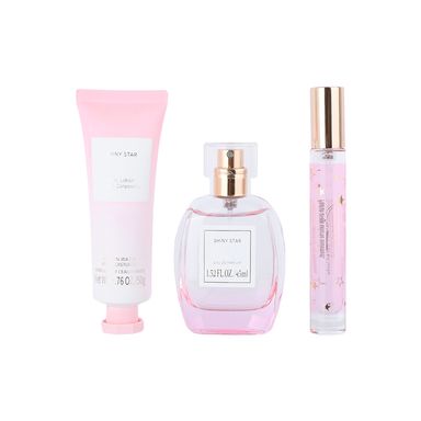 Set de regalo perfume y crema corporal y perfume de bolsillo shiny star 3 pzas -  Miniso