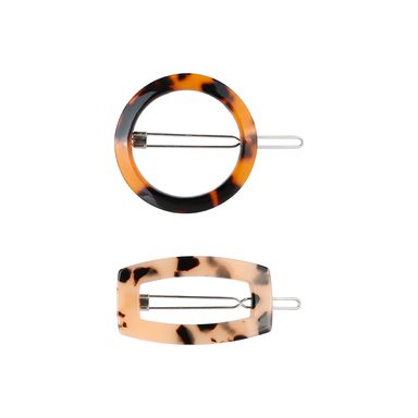 Set de broches para cabello miniso tipo carey 2pzas -  Miniso