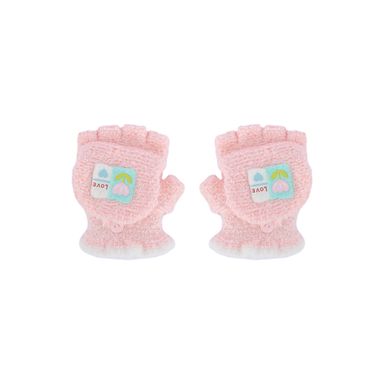 Guantes afelpados infantiles con cubierta flor rosa -  Miniso