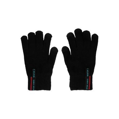 Guantes afelpados miniso cierre negro -  Miniso