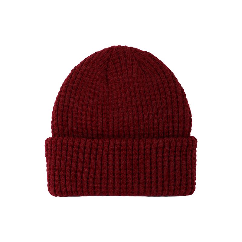 Gorro-tejido-miniso-acanalado-rojo-oscuro-Miniso-1-29007
