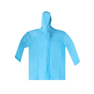 Impermeables chubasquero de color liso con bolso con cordón azul -  Miniso