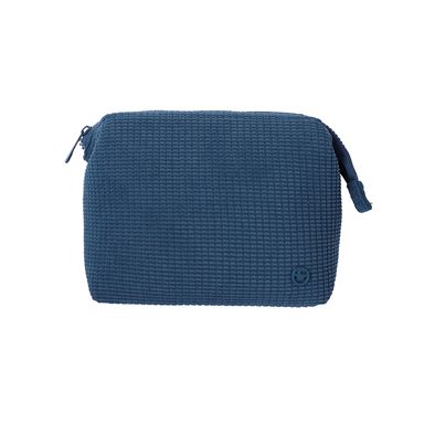 Cosmetiquera tela textura cuadritos pequeños color azul marino -  Miniso
