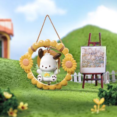Blindbox con figura sanrio pochacco flores -  Sanrio
