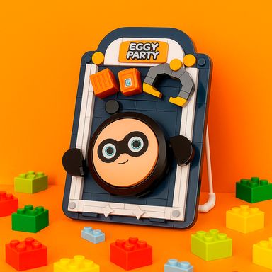 Bloques pintura 3d negro serie egg party -  Egg Party