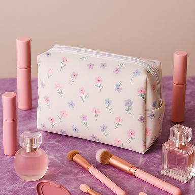 Cosmetiquera miniso flores rosas -  Miniso