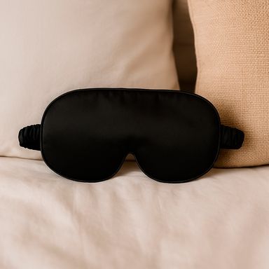 Antifaz para dormir miniso satinado negro -  Miniso