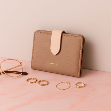 Cartera para mujer basica con cinta khaki -  Miniso