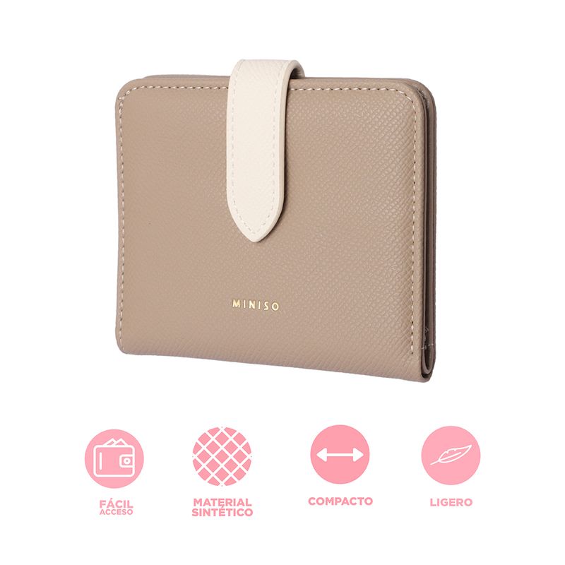 Cartera-para-mujer-basica-con-cinta-khaki-Miniso-3-28758