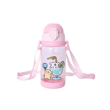 Tomatodo de plástico con correa para el hombro 520 ml rosa serie maltese -  Maltese