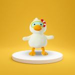 Peluche-de-pato-sentado-diving-duck-series-Miniso-2-15716