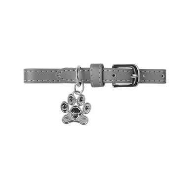 Collar reflectante gris pequeño como colgante de pata -  Silver Gray