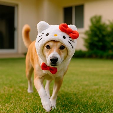 Gorro para mascotas de hello kitty mini party series 14cm x 14cm -  Sanrio