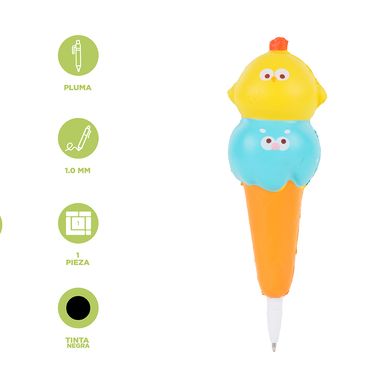 Lapicero antiestres 1.0 mm negro helado pdq serie dundun -  Miniso