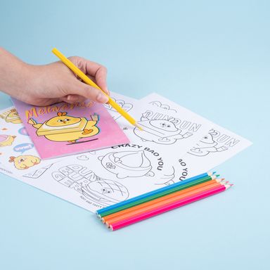 Set de escritorio para colorear rosa serie dundun -  Miniso