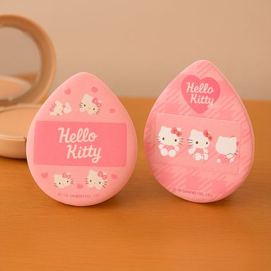 Puffs de maquillaje con caja de almacenamiento de 2 piezas hello kitty -  Sanrio