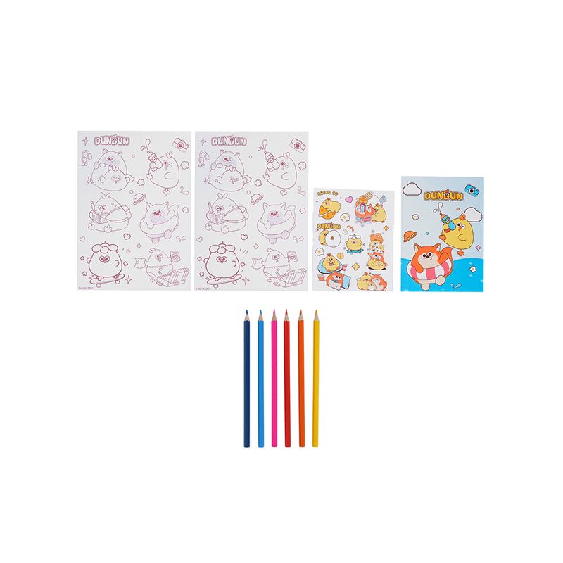 Set-de-escritorio-para-colorear-amarillo-serie-dundun-Miniso-1-23335
