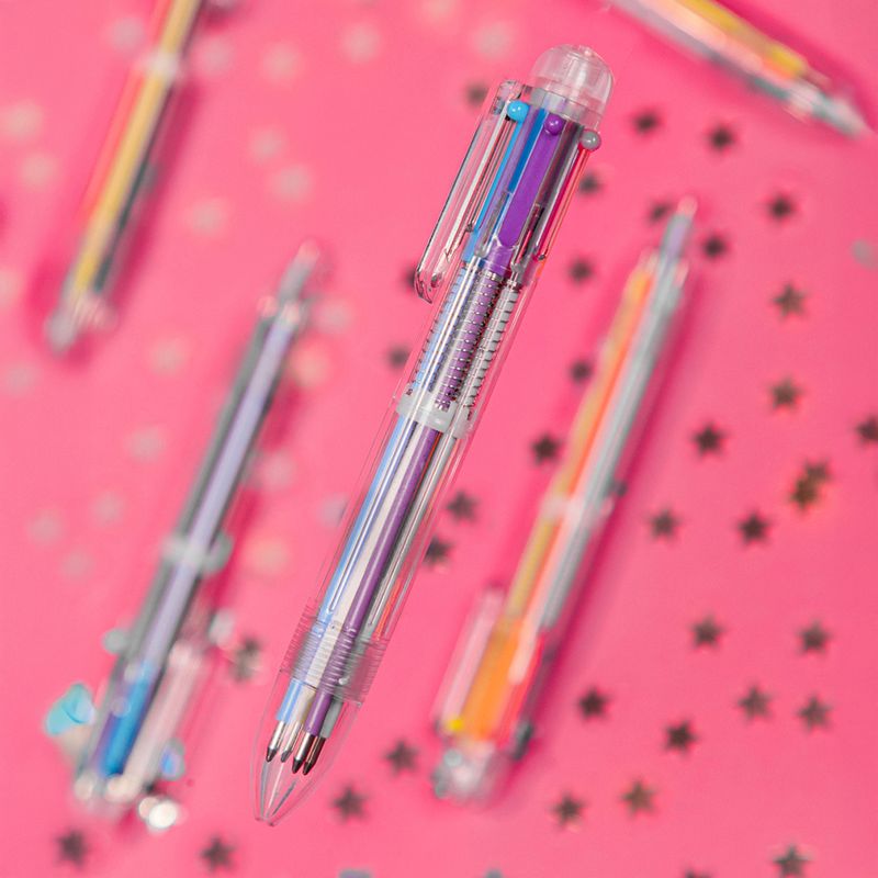 Lapicero-retr-ctil-transparente-de-8-colores-barra-delgada-Miniso-2-4209