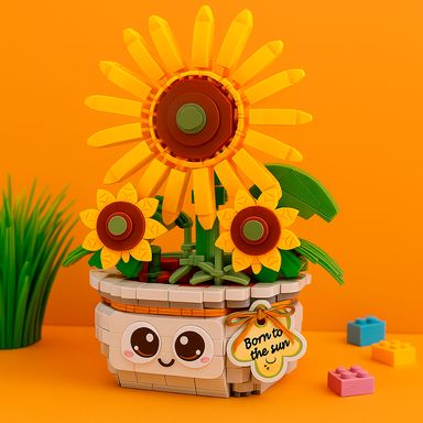 Bloques plantas de interior de primavera girasol serie miniso -  Miniso