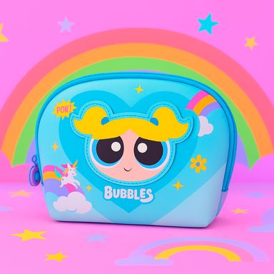 Cosmetiquera circular powerpuff girls azul -  Las Chicas Superpoderosas