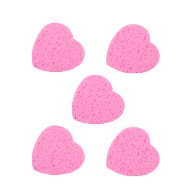 Puffs limpiadores faciales forma de corazón 5 uds -  Miniso