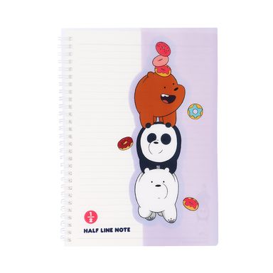 Libro encuadernado en alambre b5 pp 80 hojas -  We Bare Bears