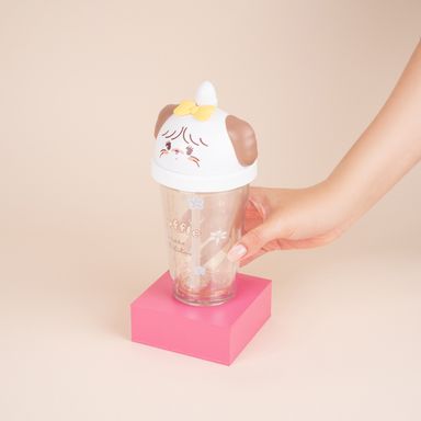 Tomatodo de plástico de la colección mikko con tapa de dibujos animados 320 ml souffle -  Mikko