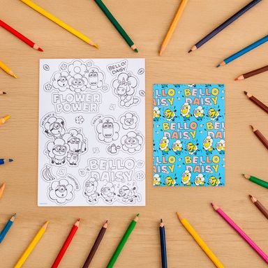 Libro para colorear set de lapices de colores serie minions -  Minions