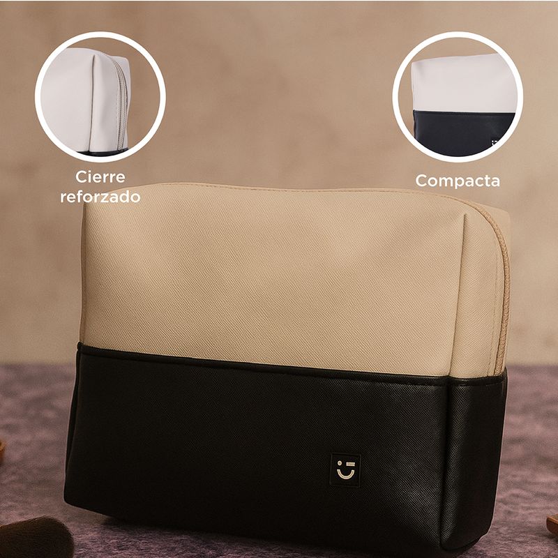 Cosmetiquera-rectangular-bloques-de-color-blanco-con-negro-Miniso-5-28708