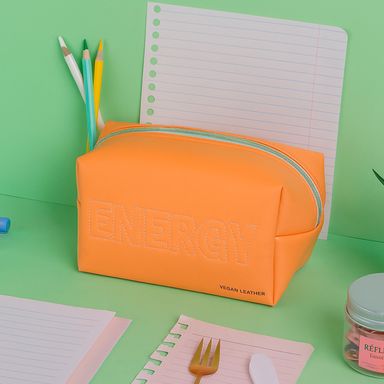 Cartuchera grande 17x10x9 cm serie peach pink -  Miniso