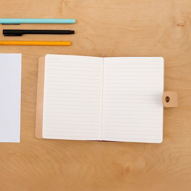 Libro de tapa dura color khaki claro con imitación de piel de cocodrilo 96 hojas -  Miniso