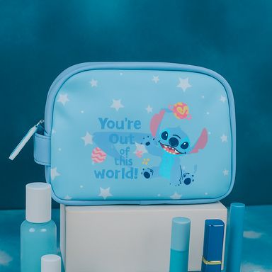 Cosmetiquera disney lilo & stich con asa de lado azul -  Lilo & Stitch