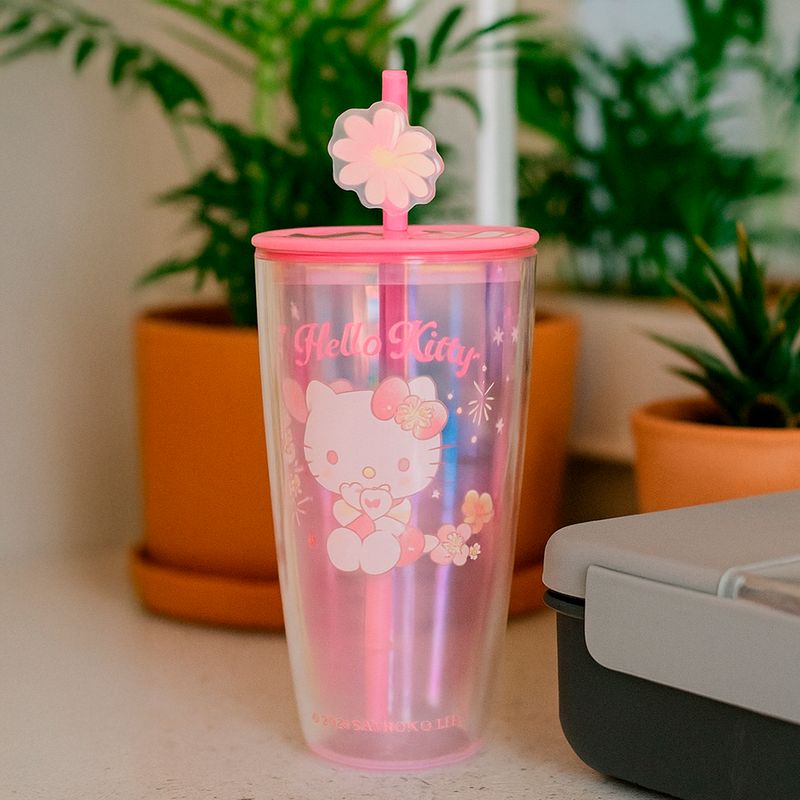 Vaso-de-pl-stico-de-pared-doble-con-popote-de-hello-kitty-flower-language-series-de-730-ml-Sanrio-2-29108