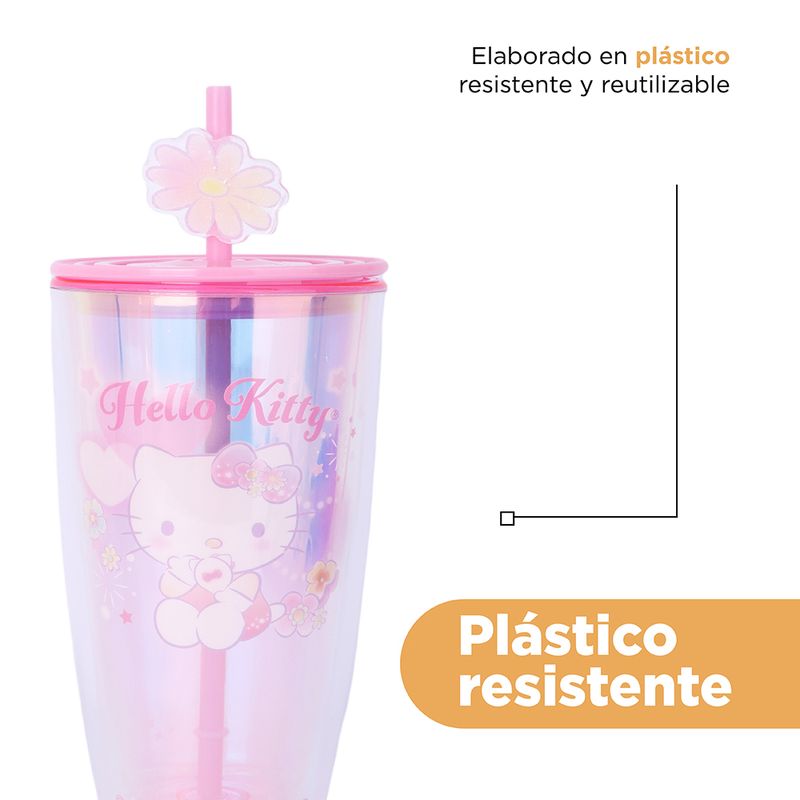 Vaso-de-pl-stico-de-pared-doble-con-popote-de-hello-kitty-flower-language-series-de-730-ml-Sanrio-6-29108