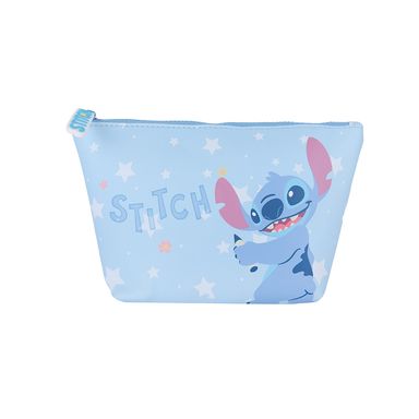 Cosmetiquera trapecio stitch azul claro con rosa -  Lilo & Stitch