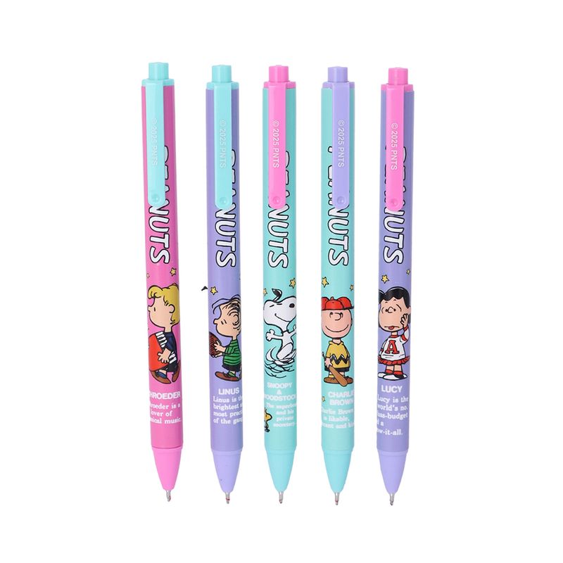Set-de-5-lapiceros-de-gel-0-5mm-negro-serie-snoopy-Snoopy-Colorful-Vintage-1-27951
