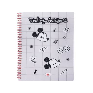 Cuaderno b5 encuadernado con alambre 80 hojas serie mickey mouse disney -  Disney