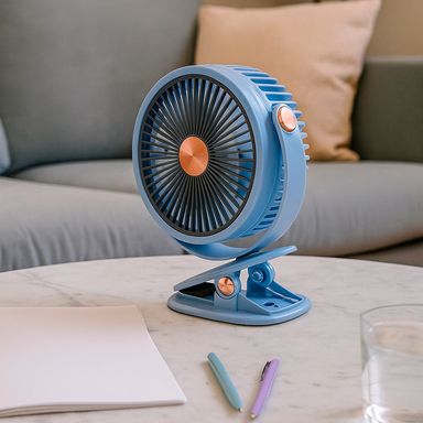 Ventilador de escritorio 1200mah 17x18x21 cm azul -  Miniso