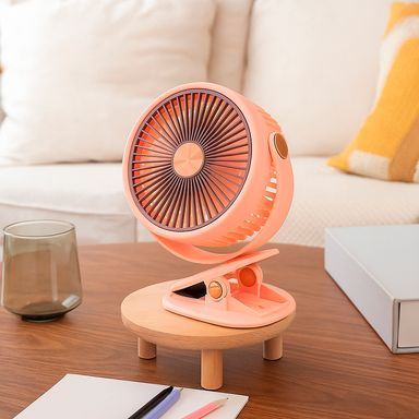 Ventilador de escritorio 1200mah 17x18x21 cm rosa -  Miniso