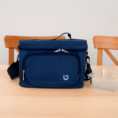 Lonchera básica alta capacidad crossbody azul marino -  Miniso