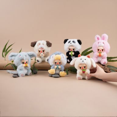 Blindbox rebel bear vinyl plush  -  Miniso