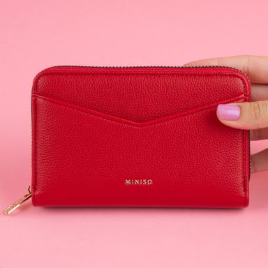 Cartera para mujer mediana miniso diseño de sobre rojo -  Miniso