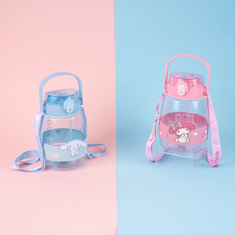 Tomatodo-de-pl-stico-personajes-de-sanrio-con-correa-para-el-hombro-y-asa-1300-ml-my-melody-rosa-Sanrio-3-29199