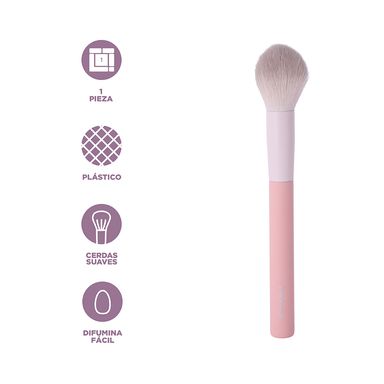 Brocha para rubor redondeada rosa melocotón -  Miniso