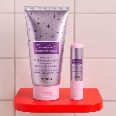 Crema de manos perfumada y bálsamo labial aroma floral de madera serie miniso -  Miniso