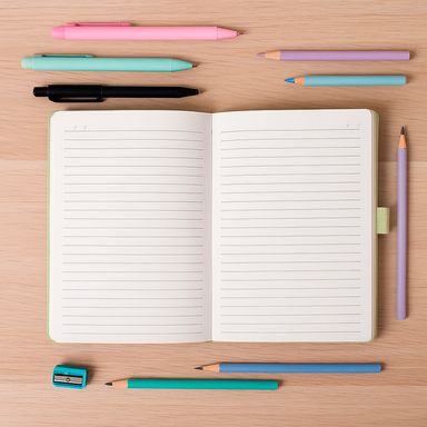 Libretas y cuadernos set de tapa dura a5 con rotulador 80 hojas pdq serie lime -  Miniso