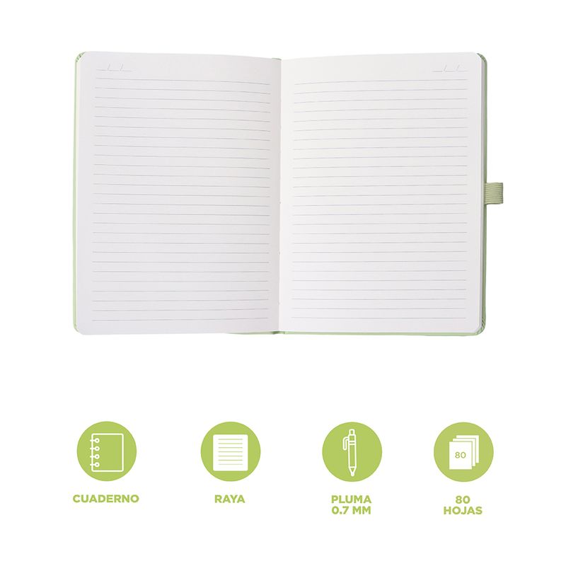 Libretas-y-cuadernos-set-de-tapa-dura-a5-con-rotulador-80-hojas-pdq-serie-lime-Miniso-3-29426