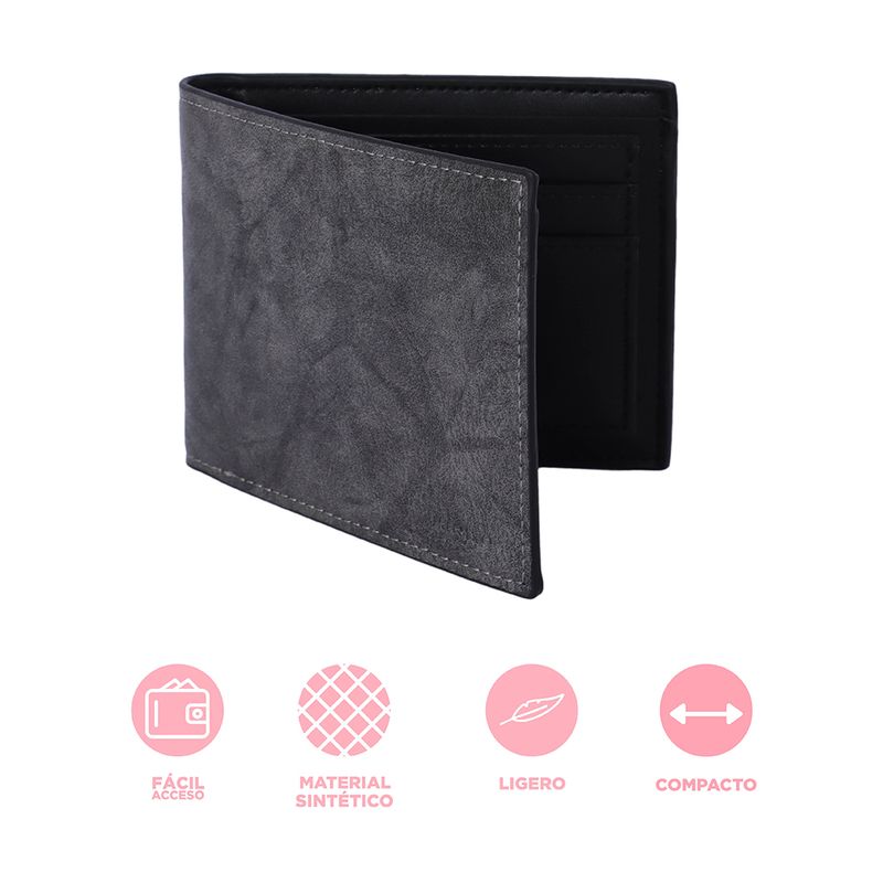 Billetera-para-hombre-b-sica-cuadrada-gris-Miniso-3-29467
